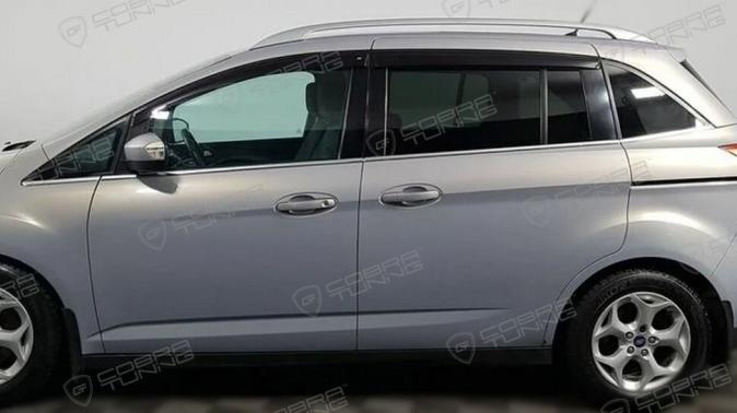 Дефлекторы окон (ветровики) Ford Grand C-Max II 2010 (Форд Гранд Ц-Макс) Кобра Тюнинг